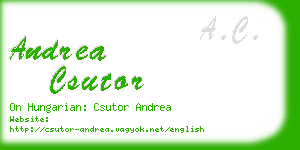 andrea csutor business card